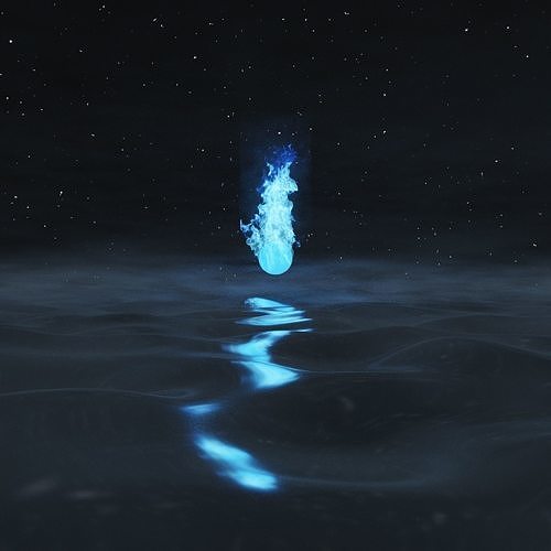 Realistic Blue Flame Effect 3D model animated CGTrader