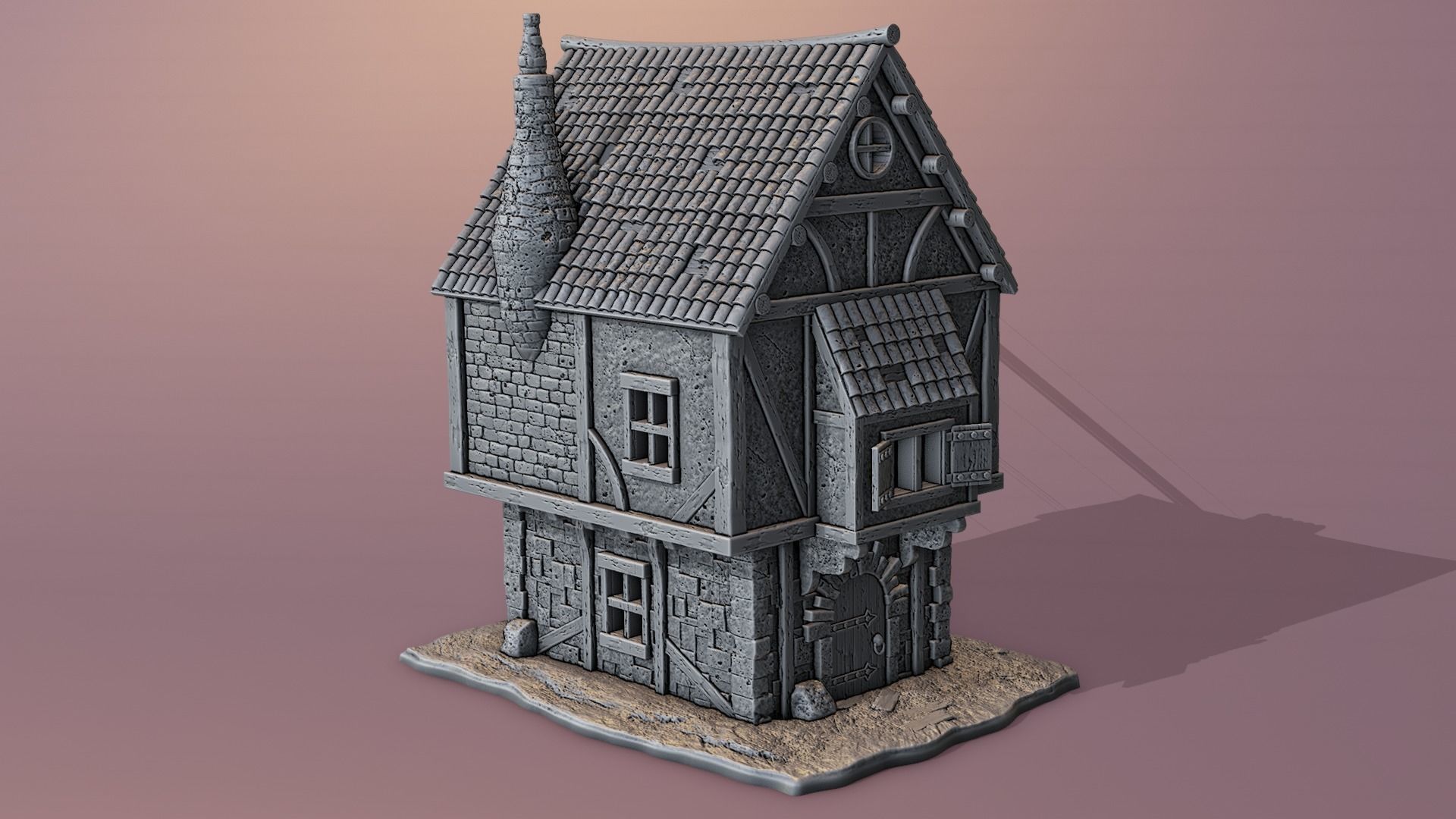 Medieval house 3D model 3D printable | CGTrader