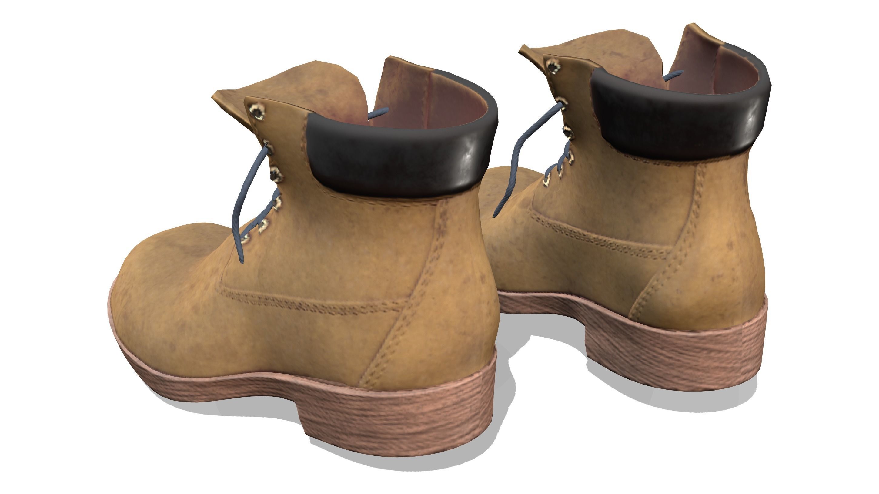 3D model Brown Female Rapper Combat Boots VR / AR / low-poly | CGTrader