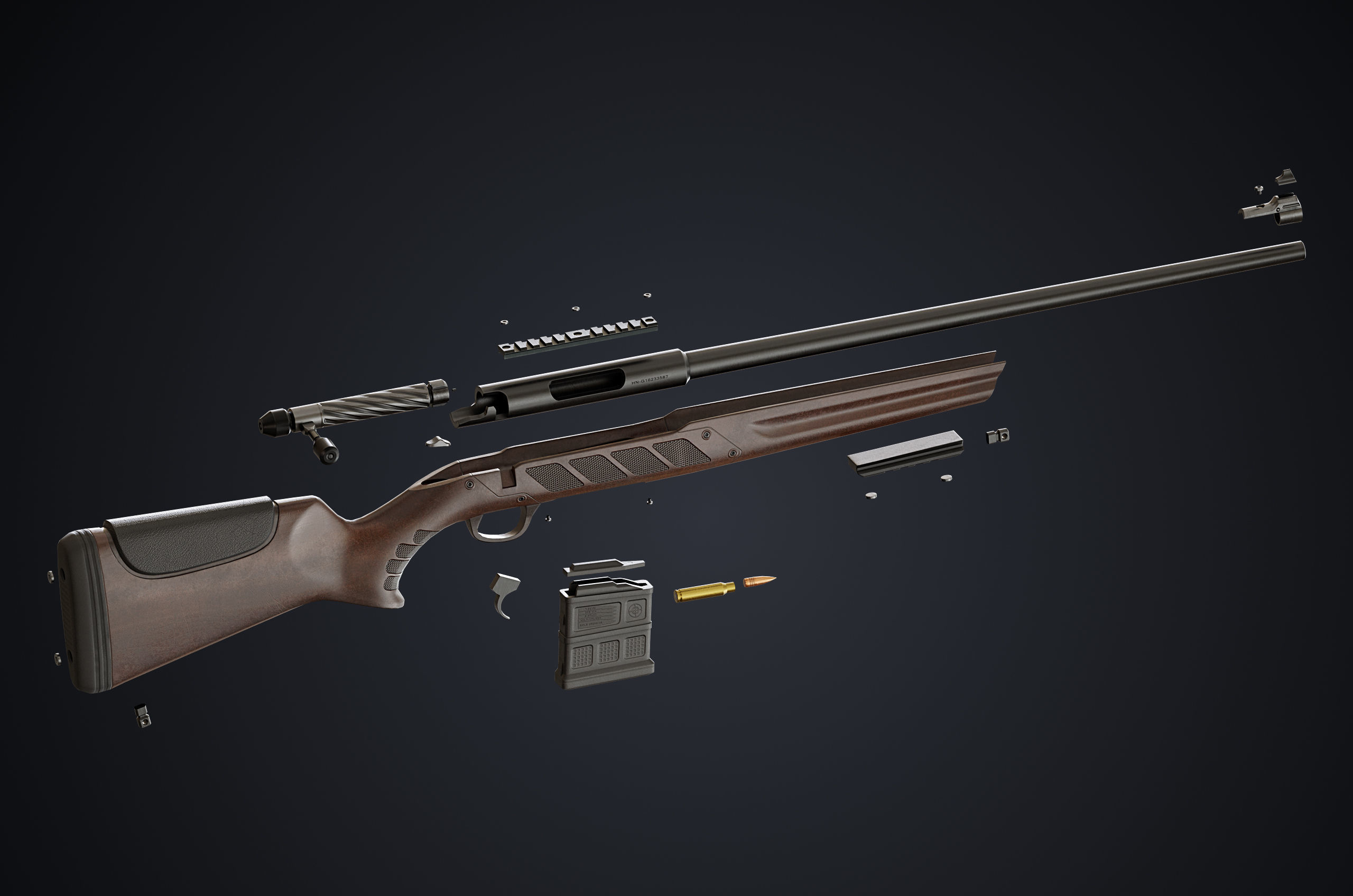 3D model Hunting Rifle GameReady v2 VR / AR / low-poly | CGTrader
