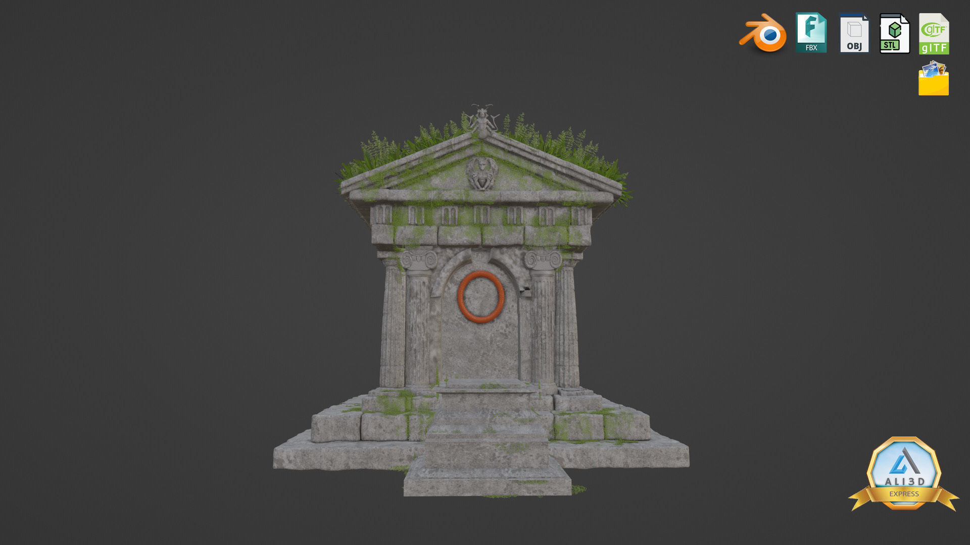 3D model Abandoned Greek Temple - Ancient Architecture VR / AR / low ...