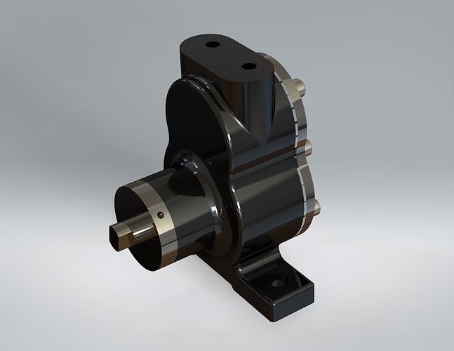 Rotary Piston Oil Pump Solidworks Tutorial 3D model animated CGTrader