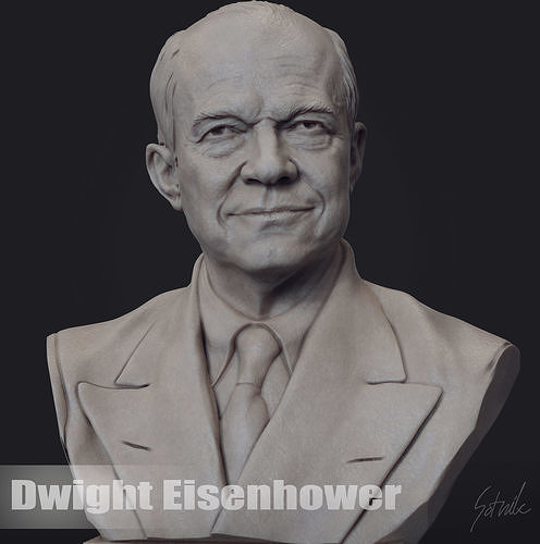 Dwight Eisenhower 3D model 3D printable | CGTrader
