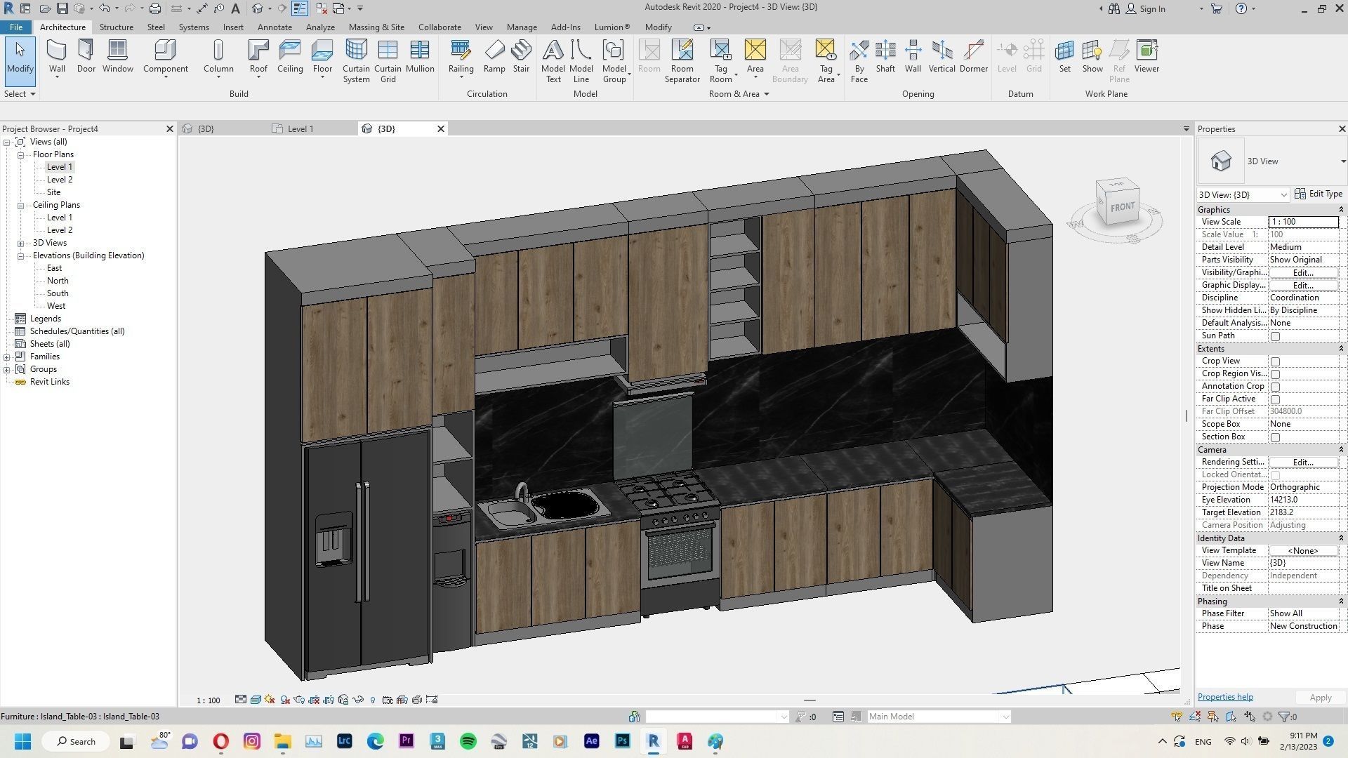 Kitchen Set Pack Revit Family Interior 3D model CGTrader