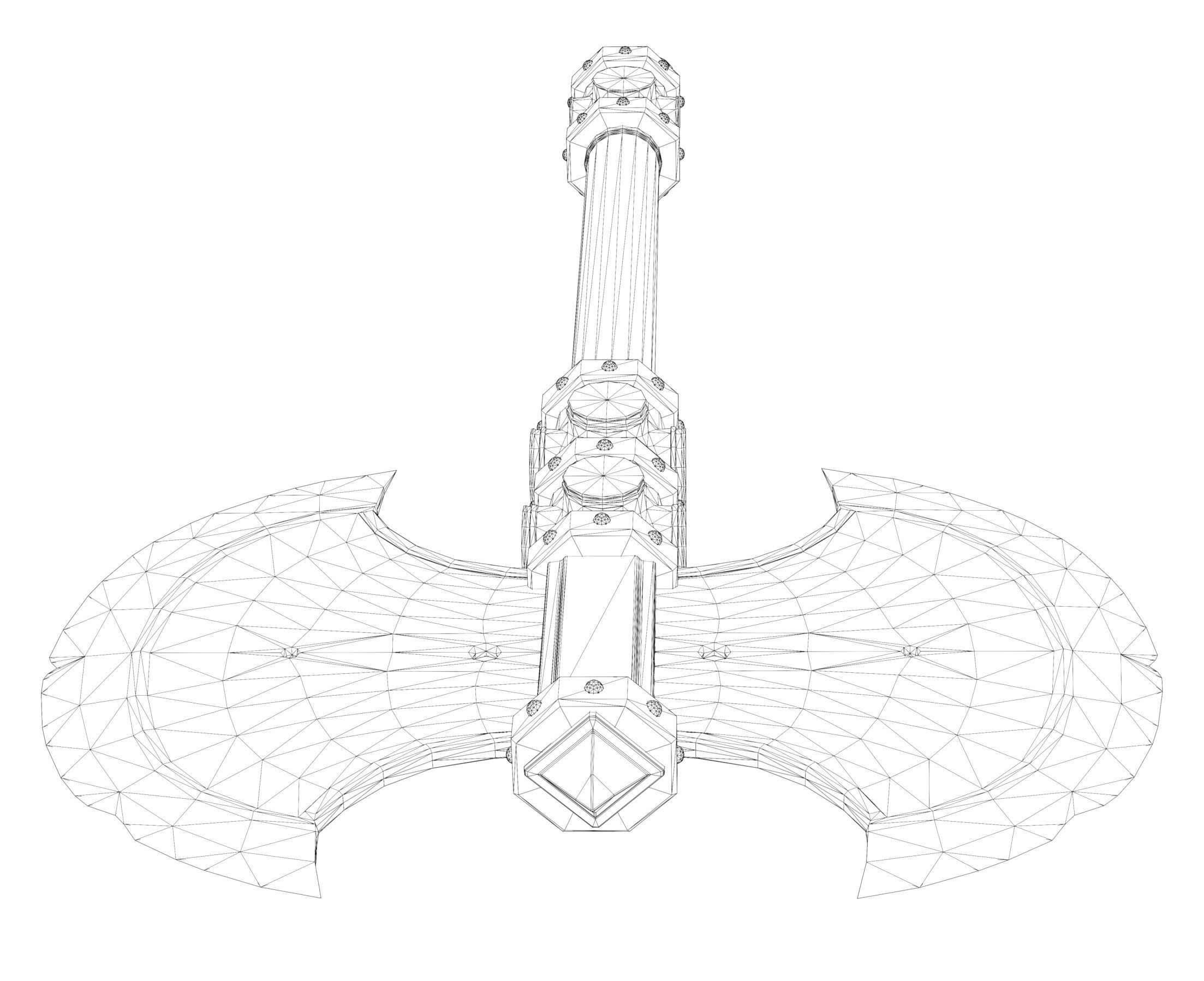 3D model Dwarf battle axe VR / AR / low-poly | CGTrader