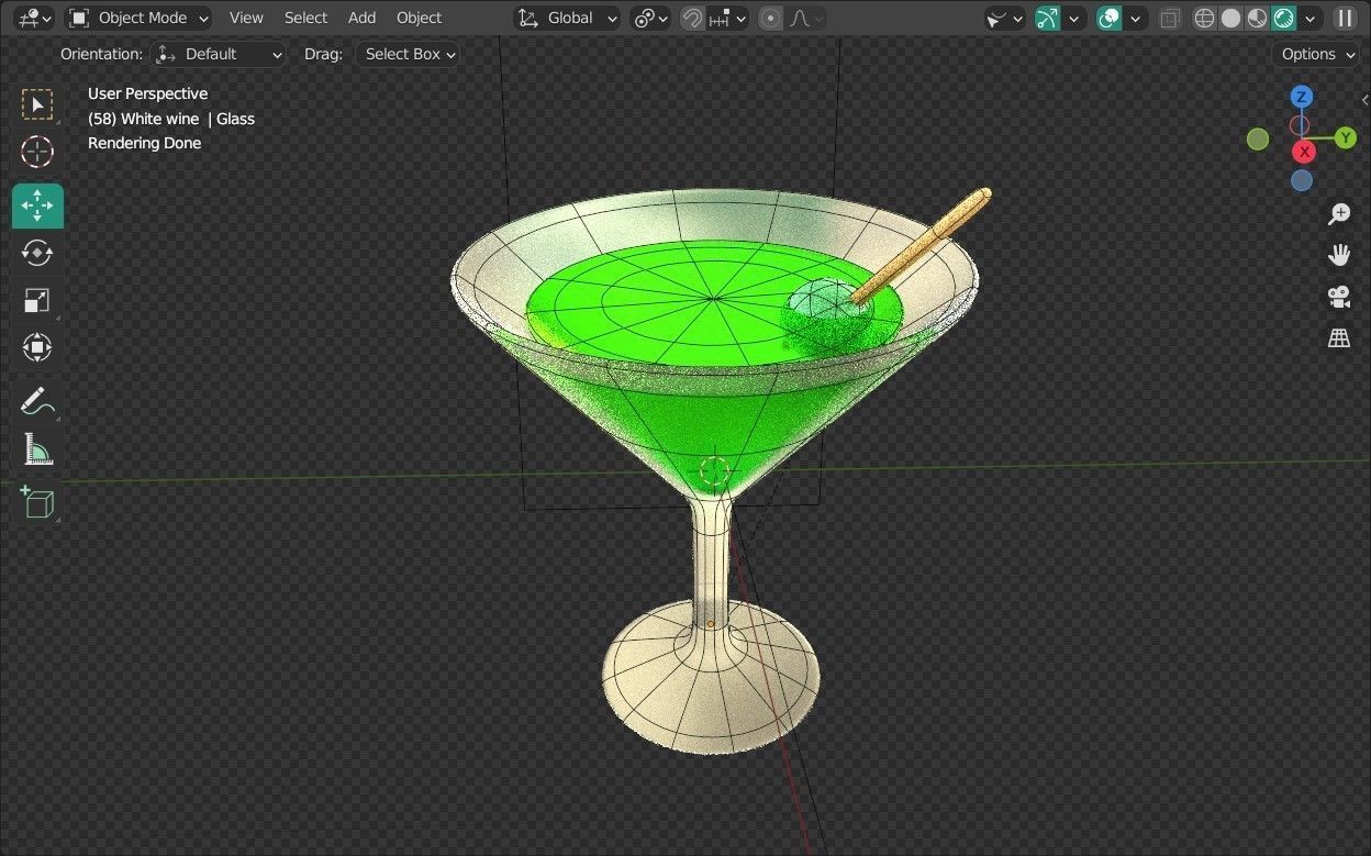 3D model White glass wine Emoji new Animated VR / AR / lowpoly CGTrader