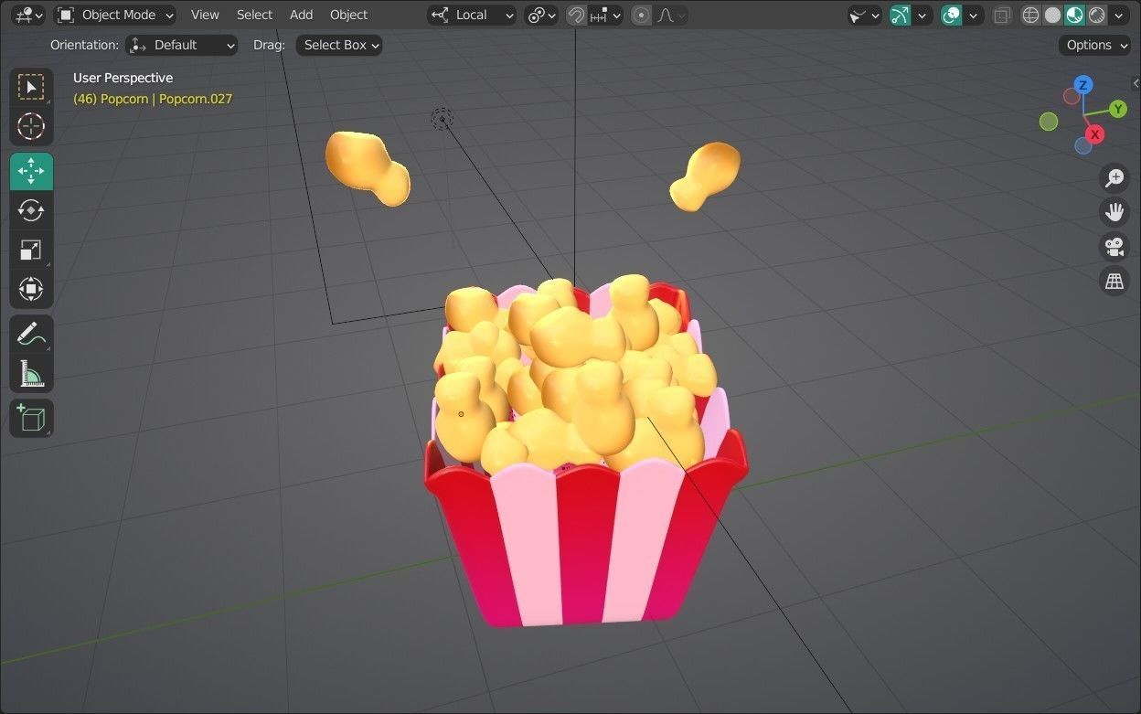 3D model Popcorn Emoji new Animated VR / AR / lowpoly CGTrader
