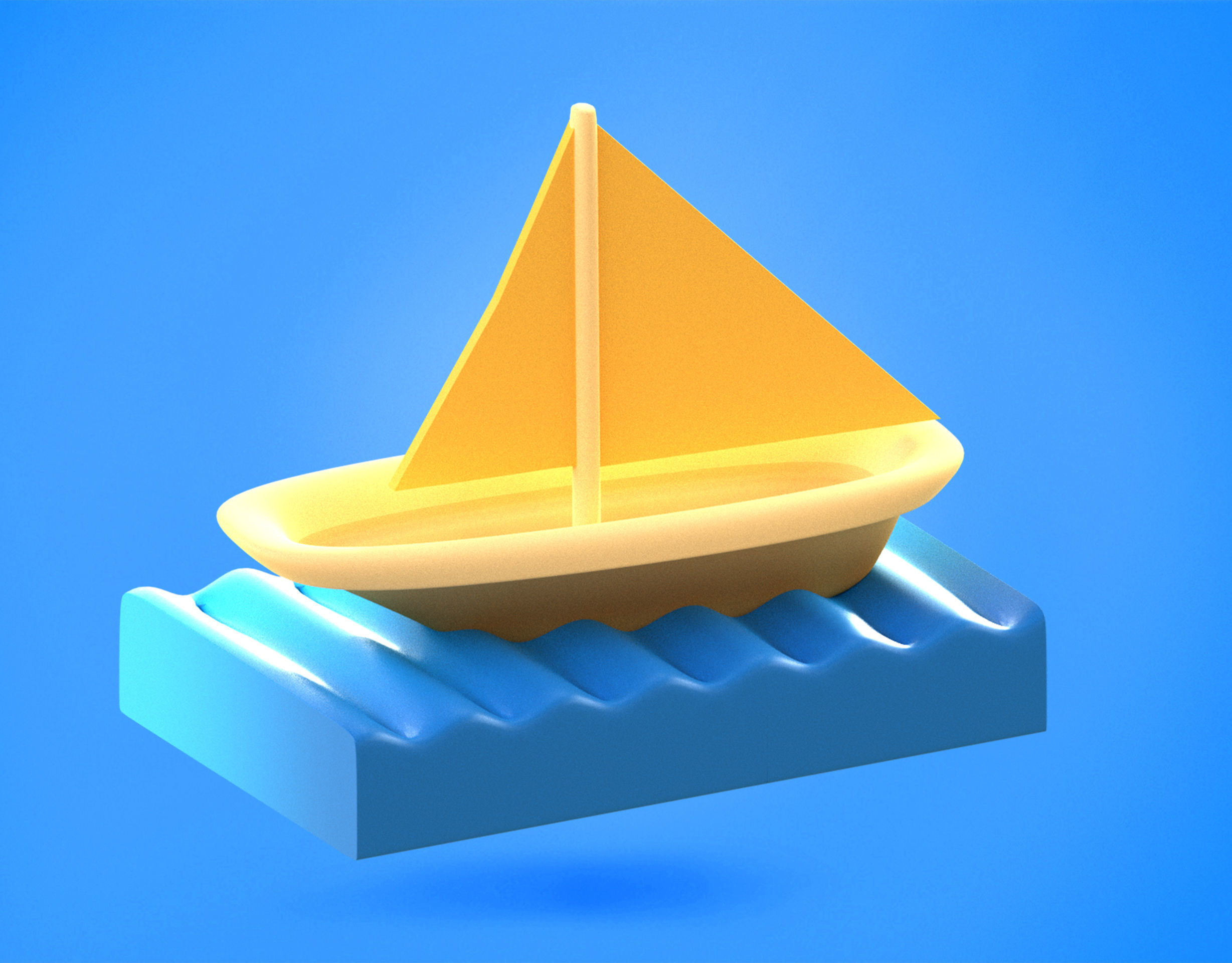 3D model Boat Emoji new Animated VR / AR / lowpoly CGTrader