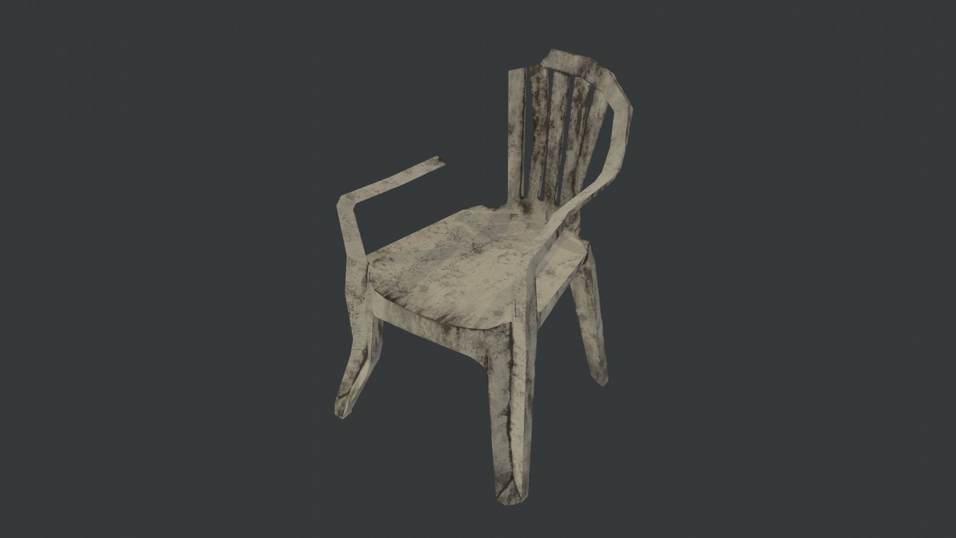 3D model Broken Plastic Lawn Chair VR / AR / lowpoly CGTrader