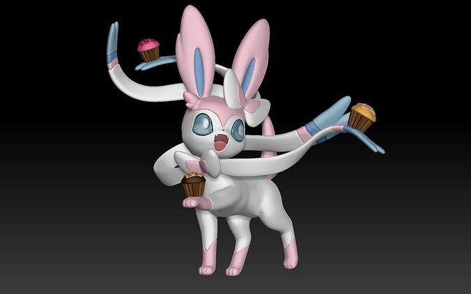 Pokemon Sylveon 3D model 3D printable | CGTrader