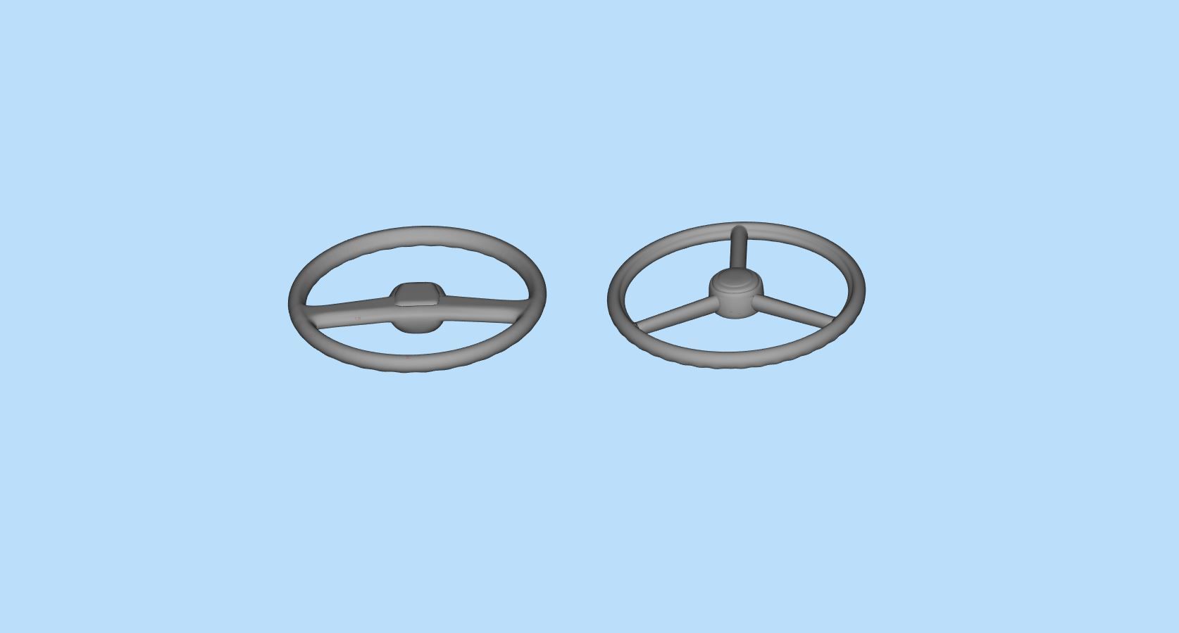 STL printable steering wheel for semi truck model kits free 3D model 3D
