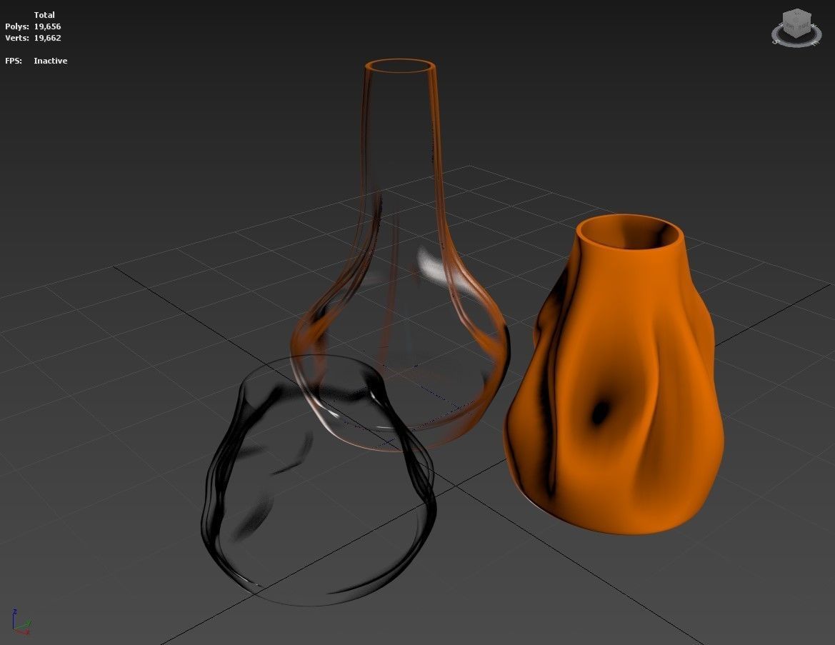 Wavy Glass Vase 3D model CGTrader