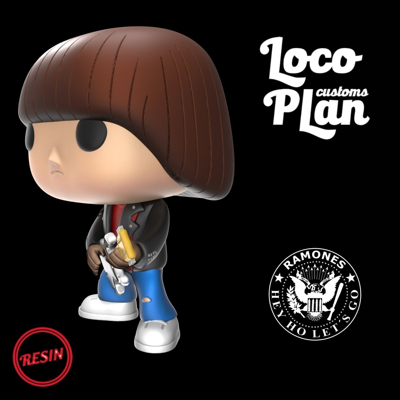 Johnny Ramone the Ramones Custom 3D model 3D printable | CGTrader