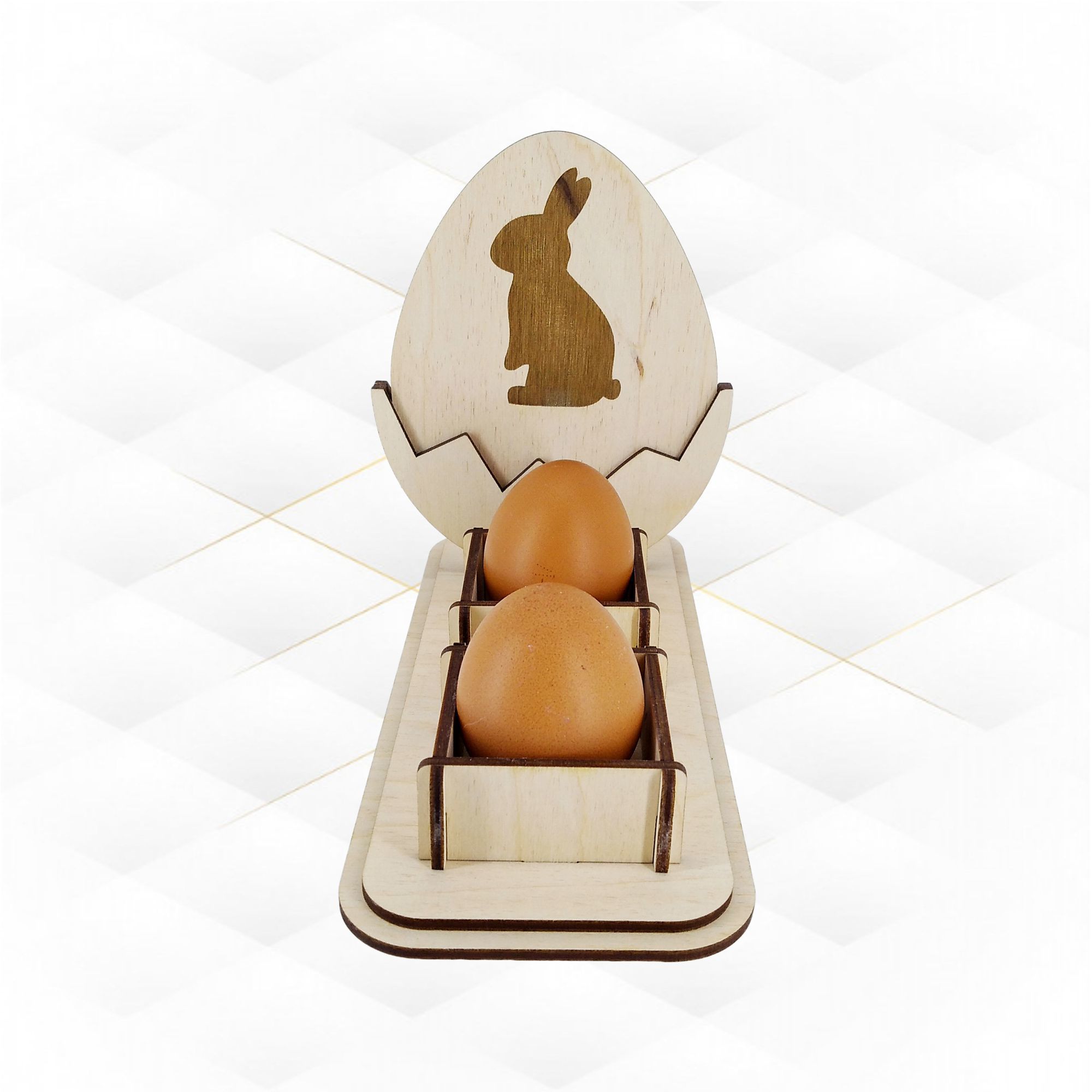 Easter bunny egg holder svg dxf files for laser cutting 3D model 3D ...