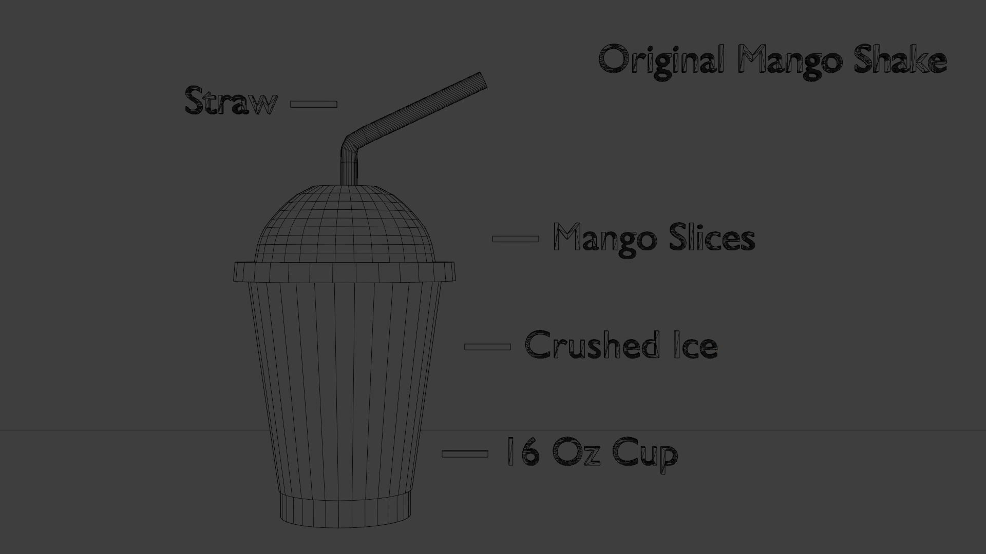 Cool Mango Shake 3D model CGTrader