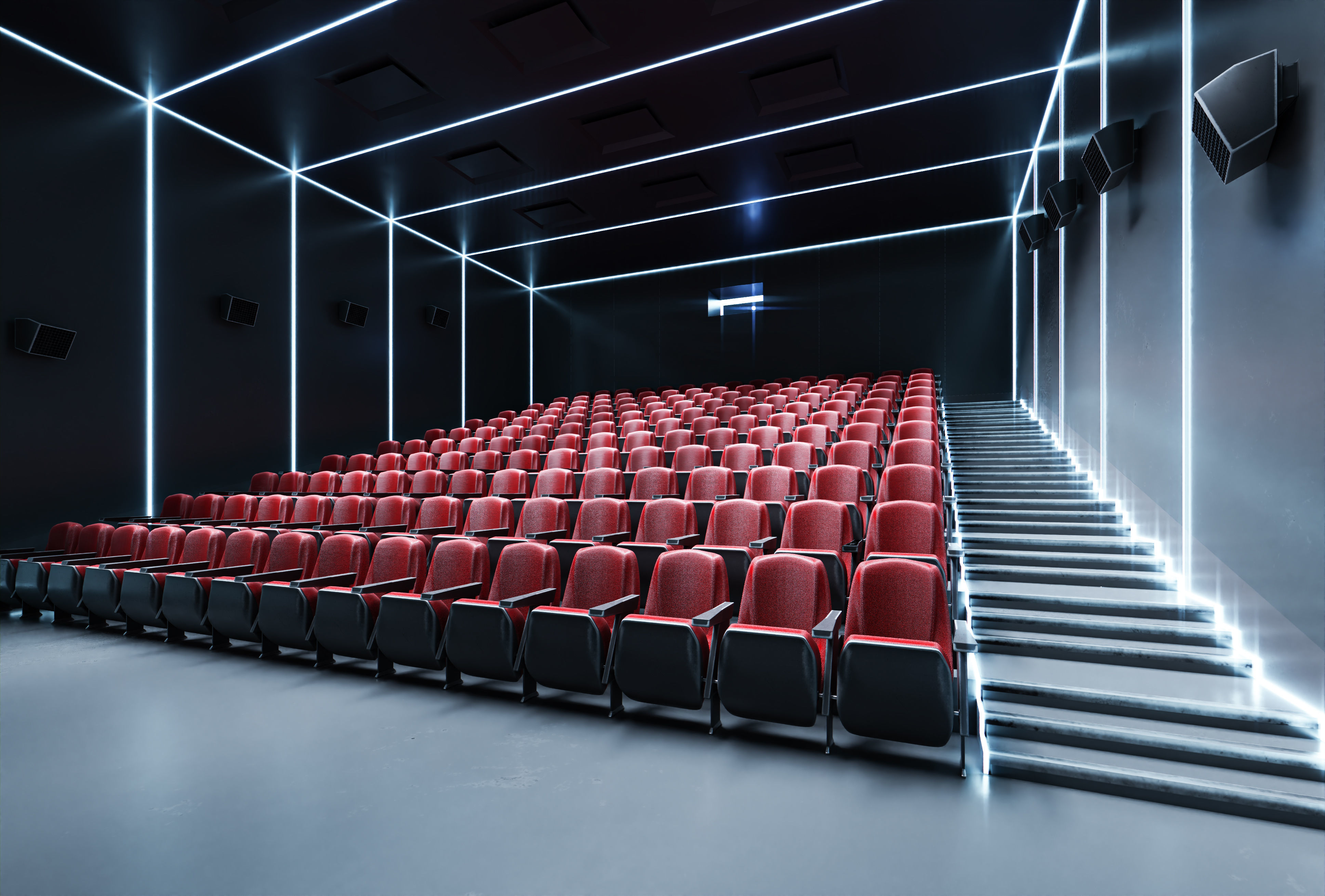 3D model Movie Theater Interior VR / AR / low-poly | CGTrader