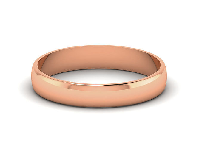 Plain Gold Band Ring 3dm render detail 3D model 3D printable CGTrader