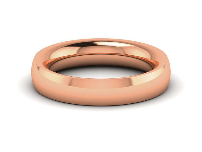 Plain Gold Band Ring 3dm render detail 3D model 3D printable CGTrader