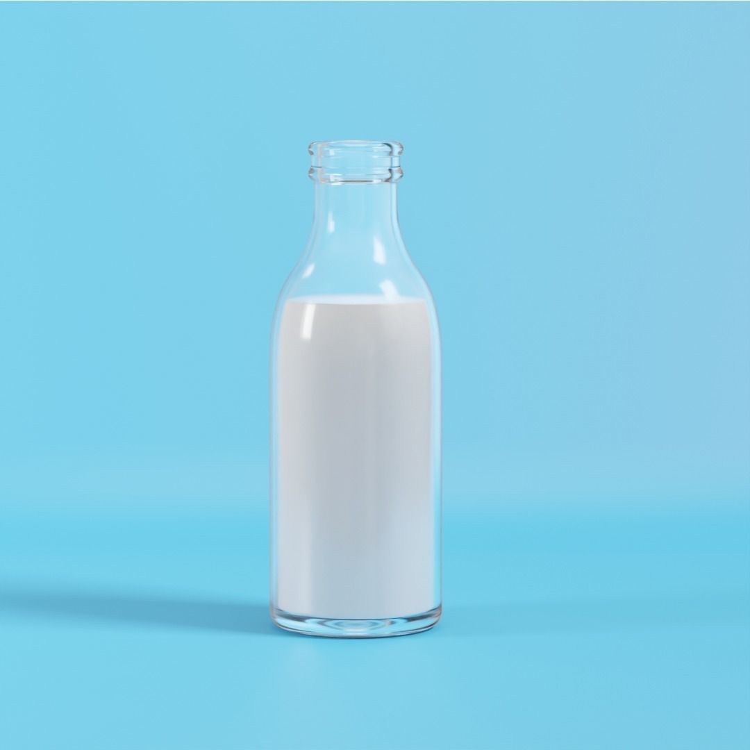 Milk Glass Bottle free 3D model CGTrader