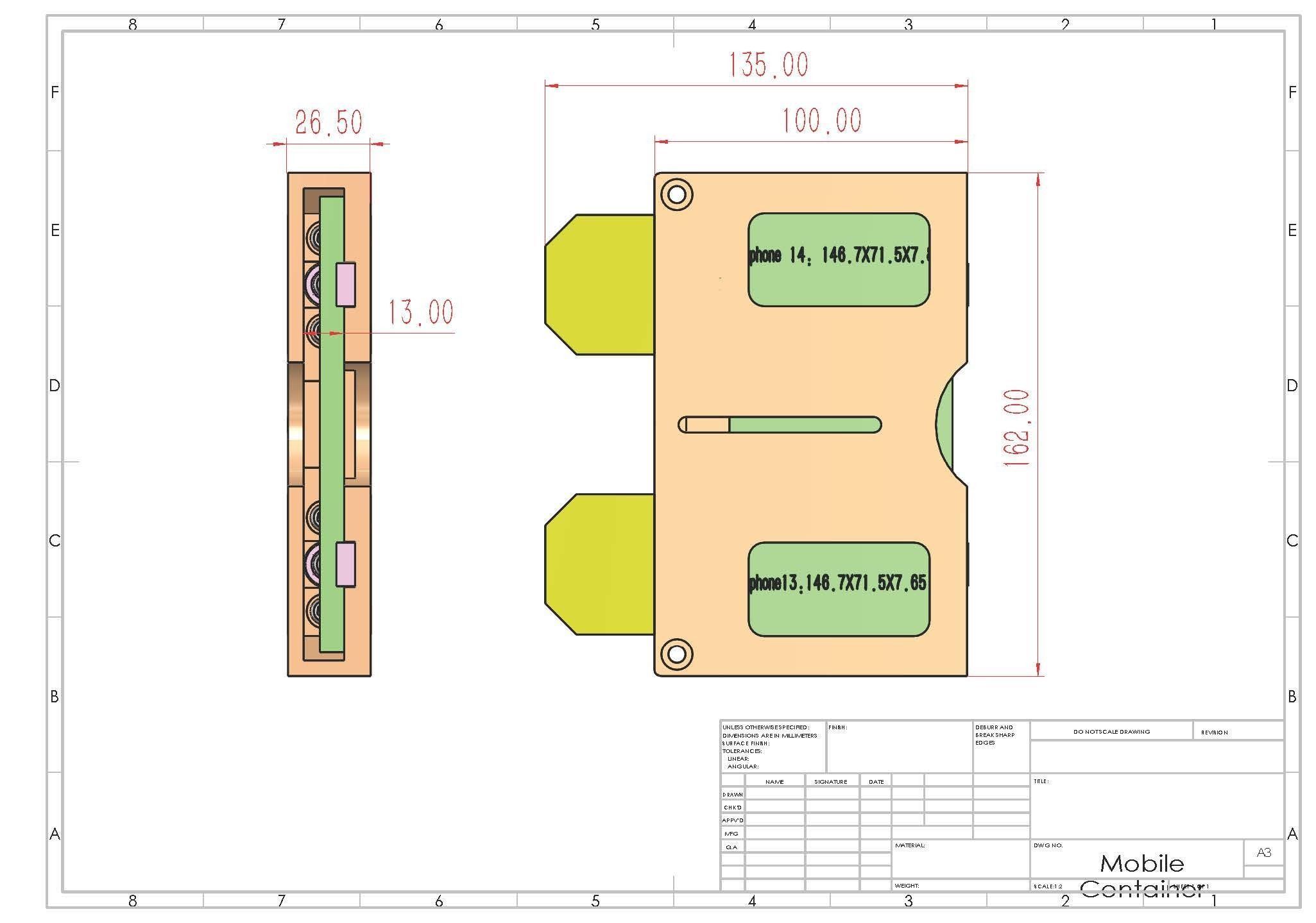 H MOBILE PHONE CONTAINER DESIGN PLAN FOR 3D PRINTING free 3D model 3D ...