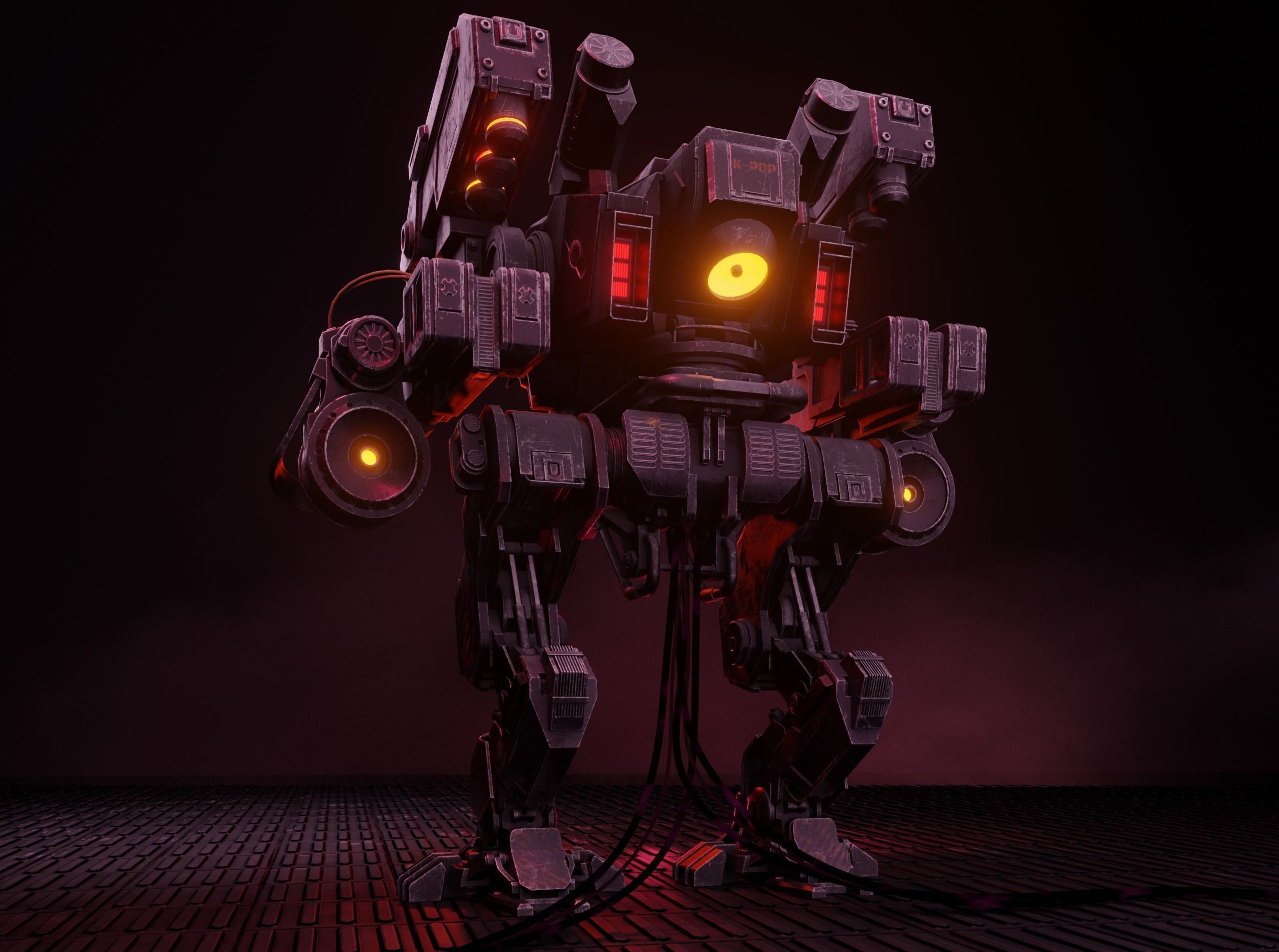3D model Mech Robot Machine Sci-Fi 3D model VR / AR / low-poly | CGTrader