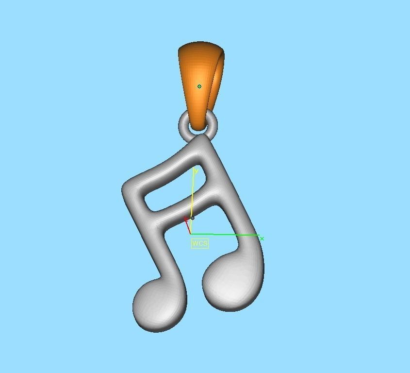 Music Note Pendants with Diamonds and Flat version 3D Model Collection