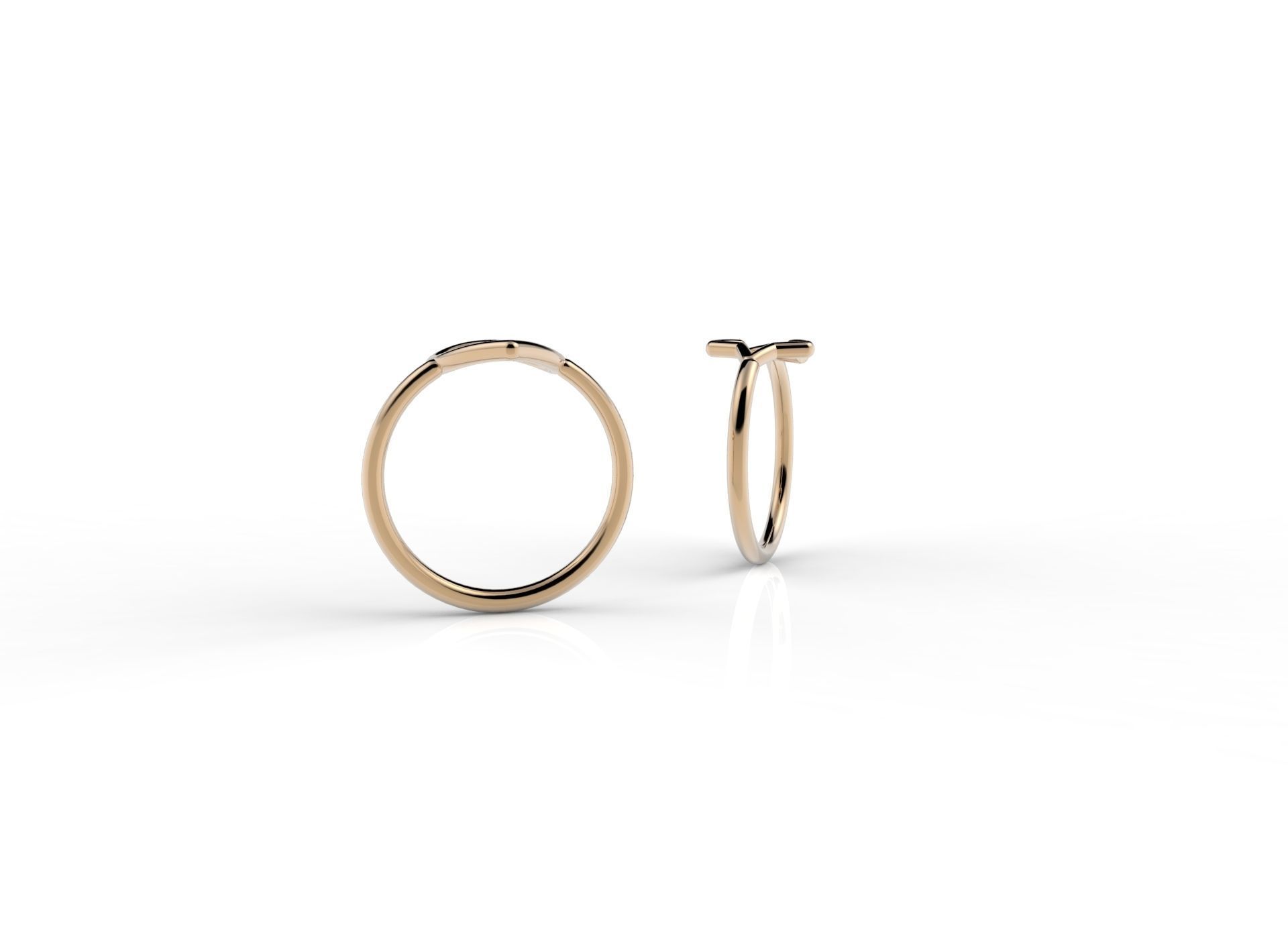 Minimalist design rings 3D model 3D printable | CGTrader