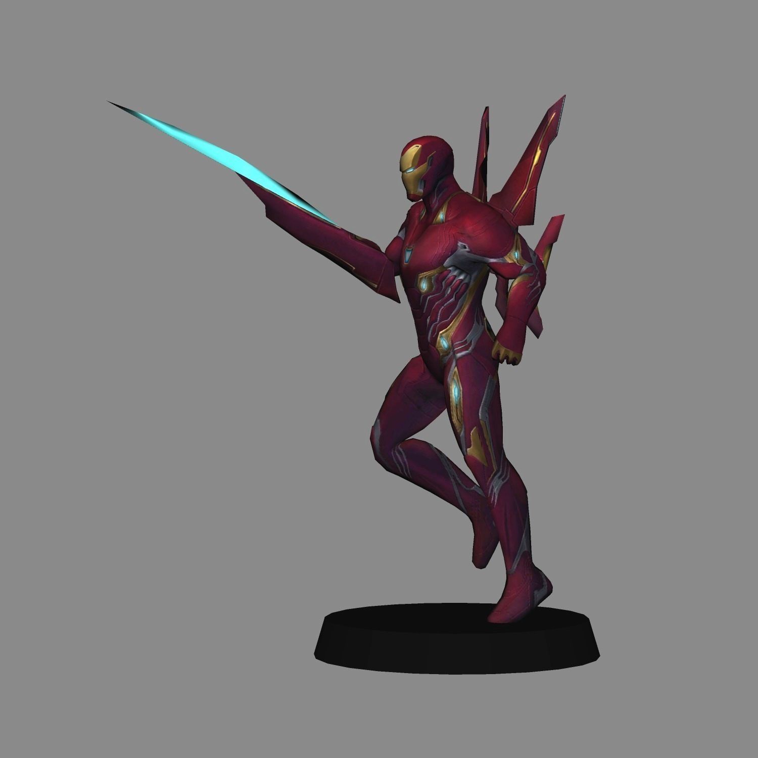 Ironman Mk50 Avengers Infinity War LOW POLY 3D print mode 3D model 3D ...