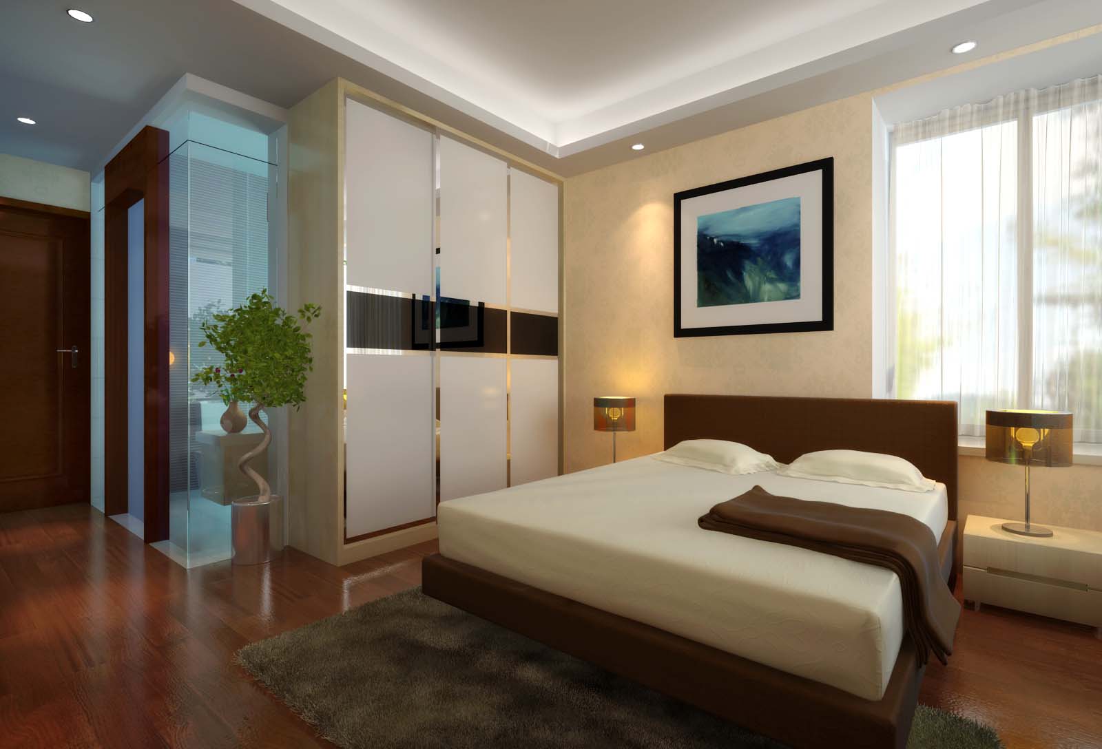 Collection Modern Bedroom Fully Furnished ... 3D Model MAX - CGTrader.com
