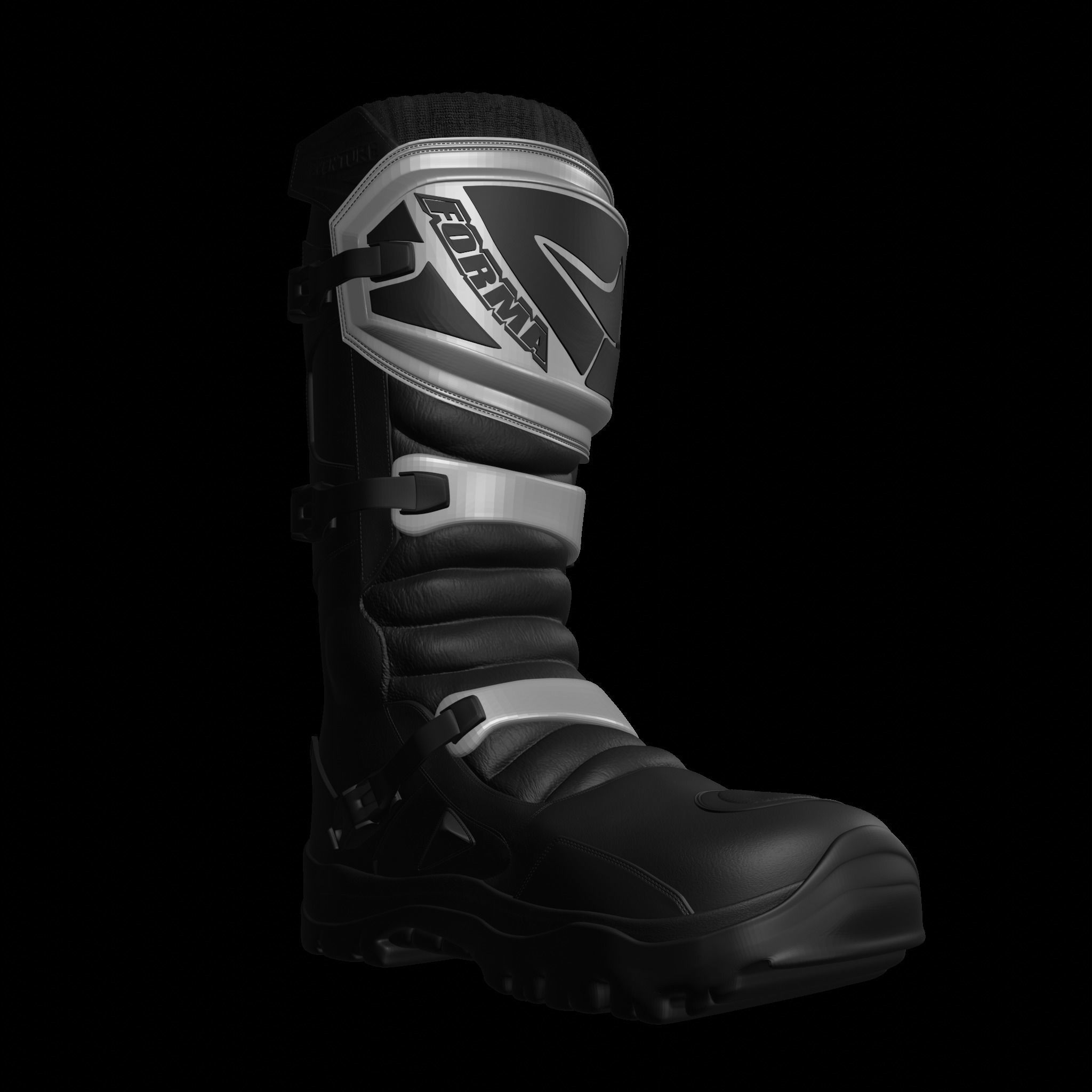 Motocross Boots Printable 3D model 3D printable | CGTrader