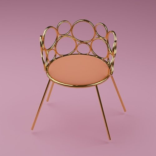 3D model circle chair VR / AR / lowpoly CGTrader