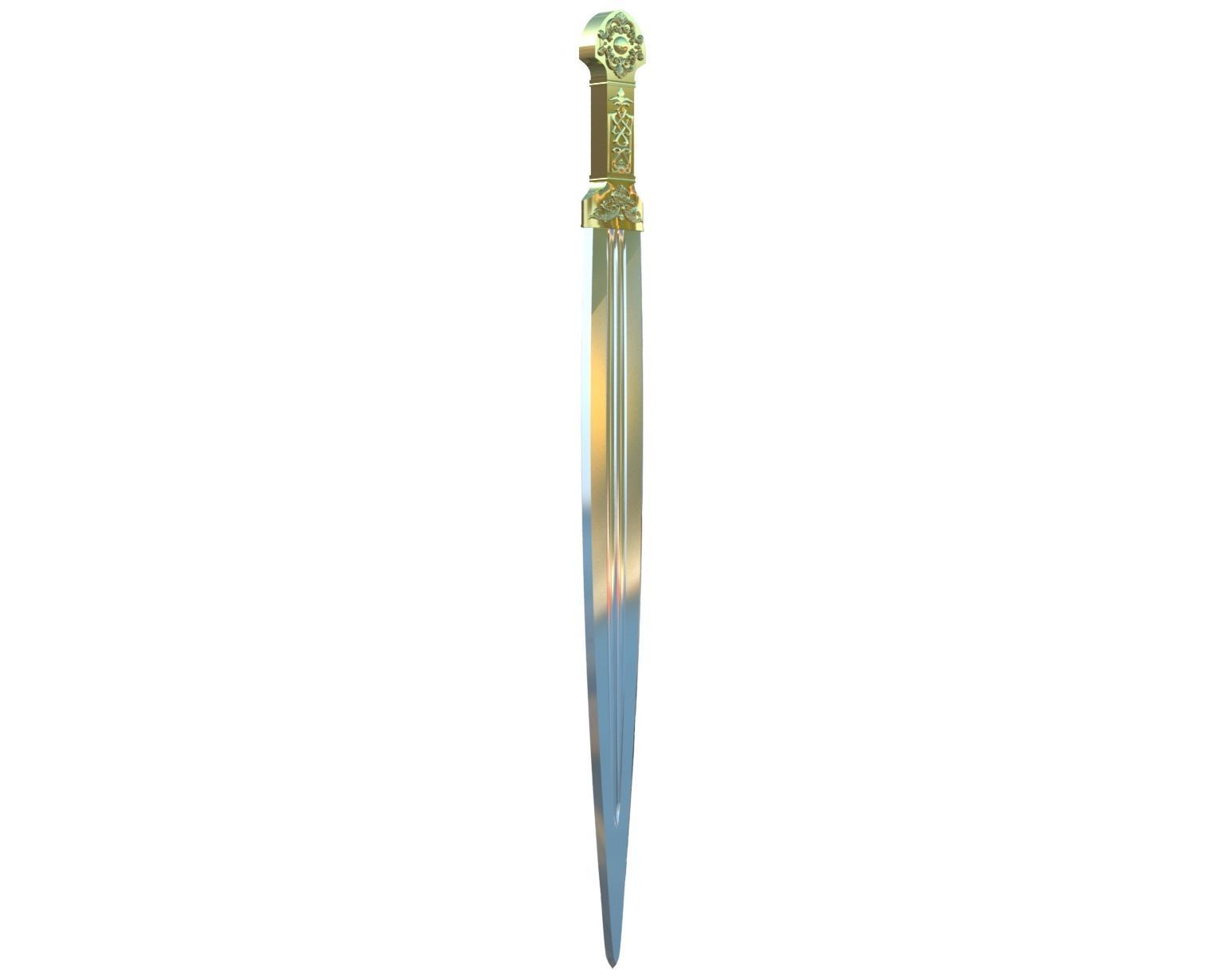 Ancient Ornate Sword for 3D Print 3D model 3D printable | CGTrader
