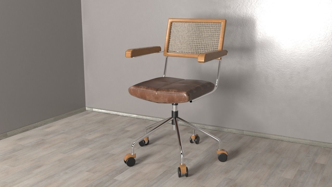 Japanese office chair free VR / AR / lowpoly 3D model CGTrader