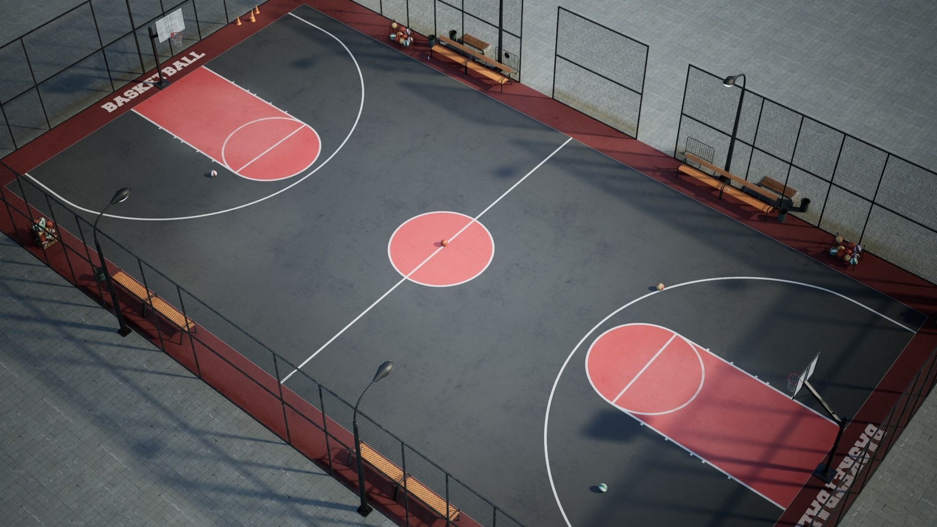 3D model Basketball Arena game Ready UE VR / AR / lowpoly CGTrader