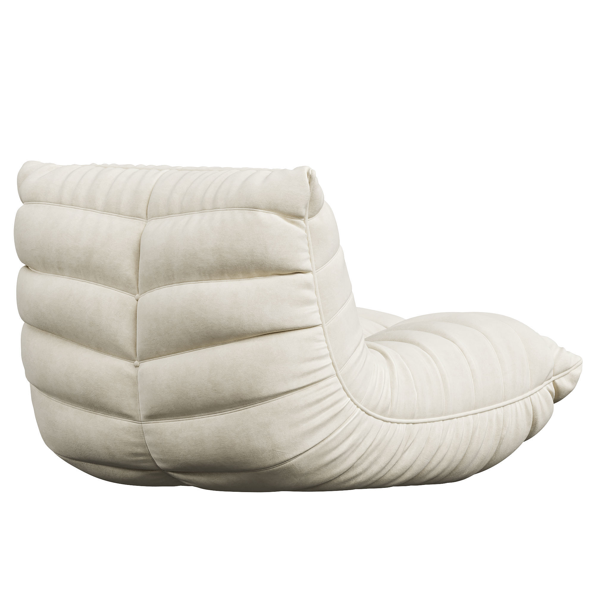 Suede Armless Bean Bag Chair Loungernull