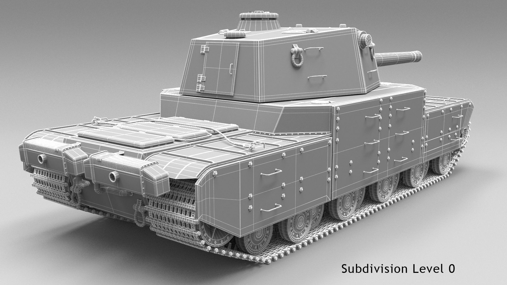 Type 2605 Super Heavy Tank 3D model | CGTrader