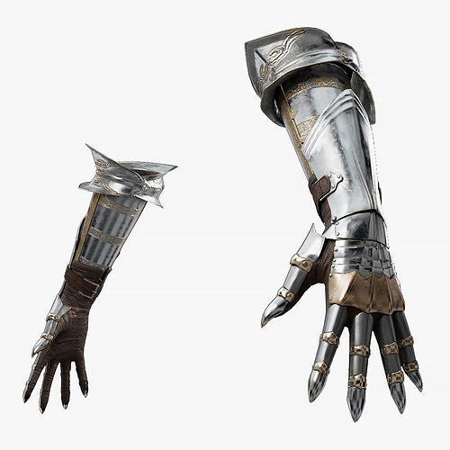 Female Knight Hand And Wrist Armor MidPoly 3D model CGTrader