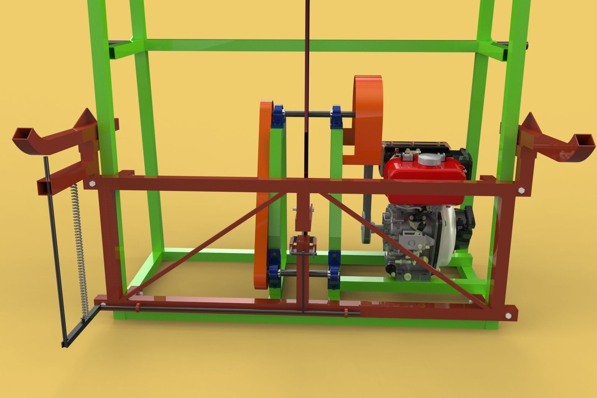 Tourcking Machine SUGARCANE LOADER LIFTER MACHINE LIFTING TO THE TRUCK 3D model | CGTrader
