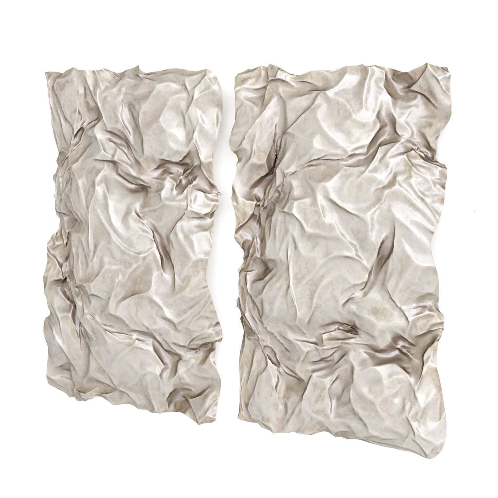 Wrinkled Metal wall art 3D model CGTrader