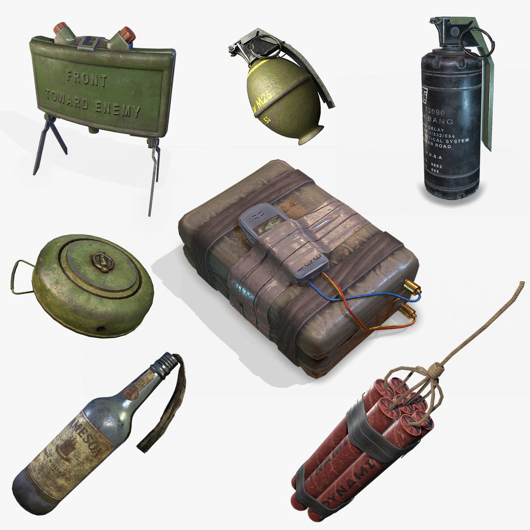 3D model Explosive Collection book with cell phone inside VR / AR / low ...