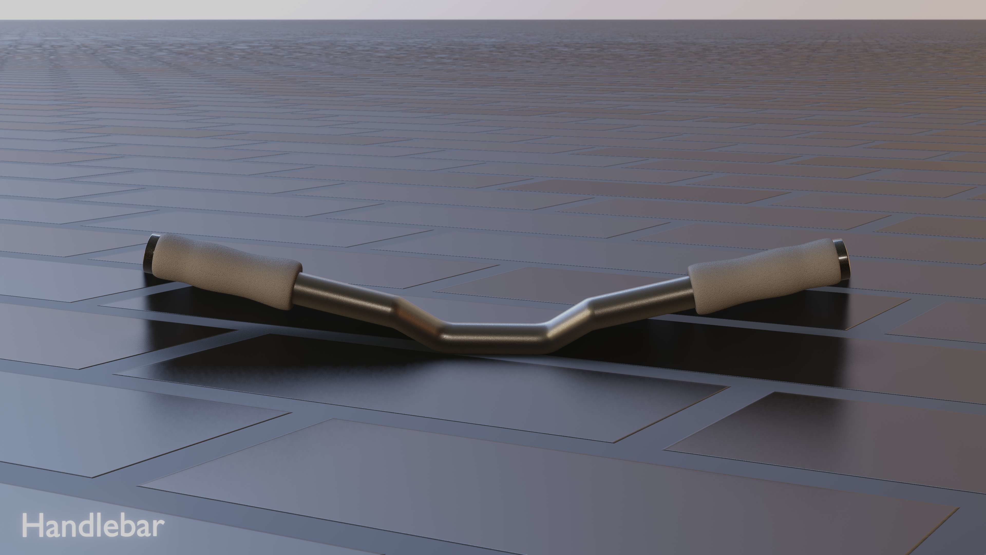 EScooter Handlebar with procedural PBR material setup 3D model CGTrader