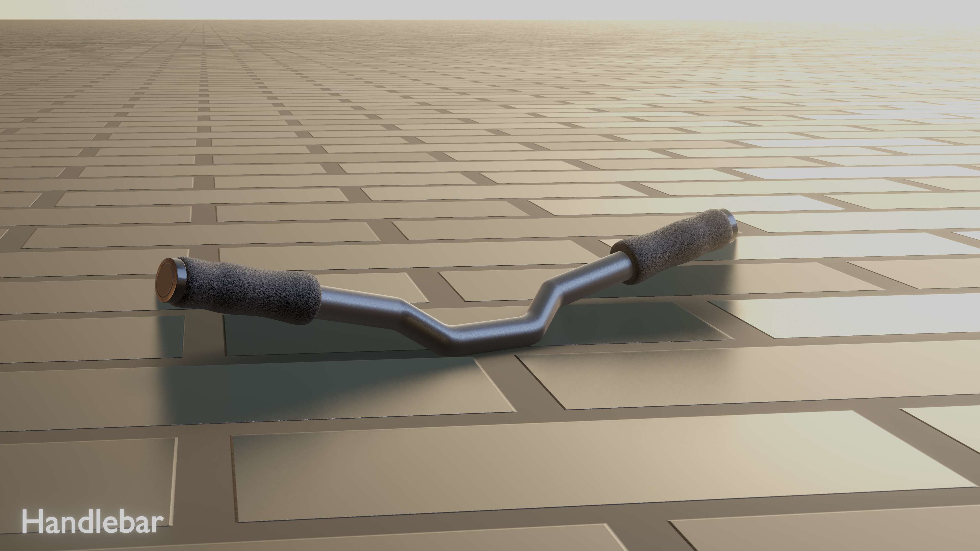 EScooter Handlebar with procedural PBR material setup 3D model CGTrader