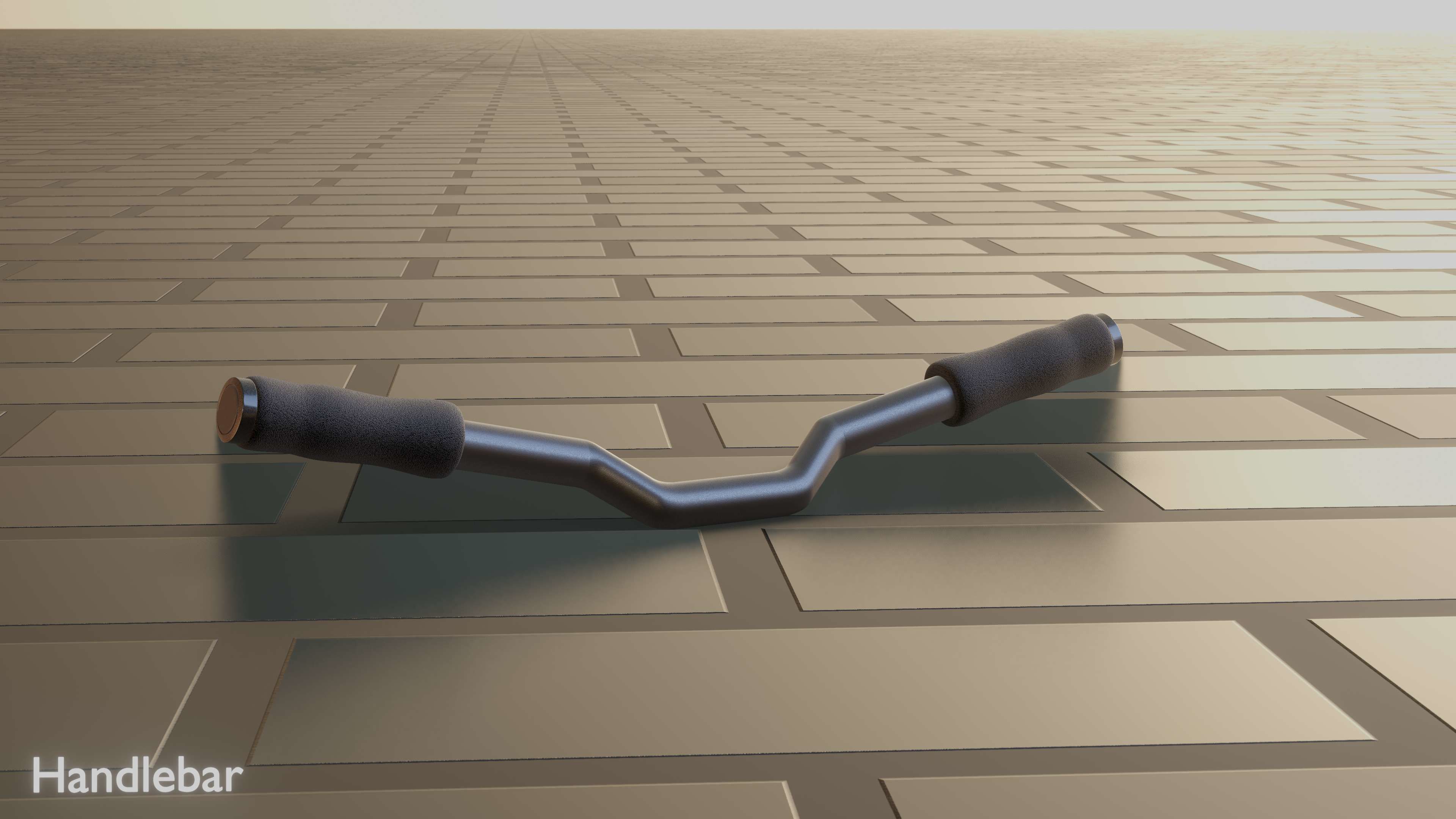 EScooter Handlebar with procedural PBR material setup 3D model CGTrader