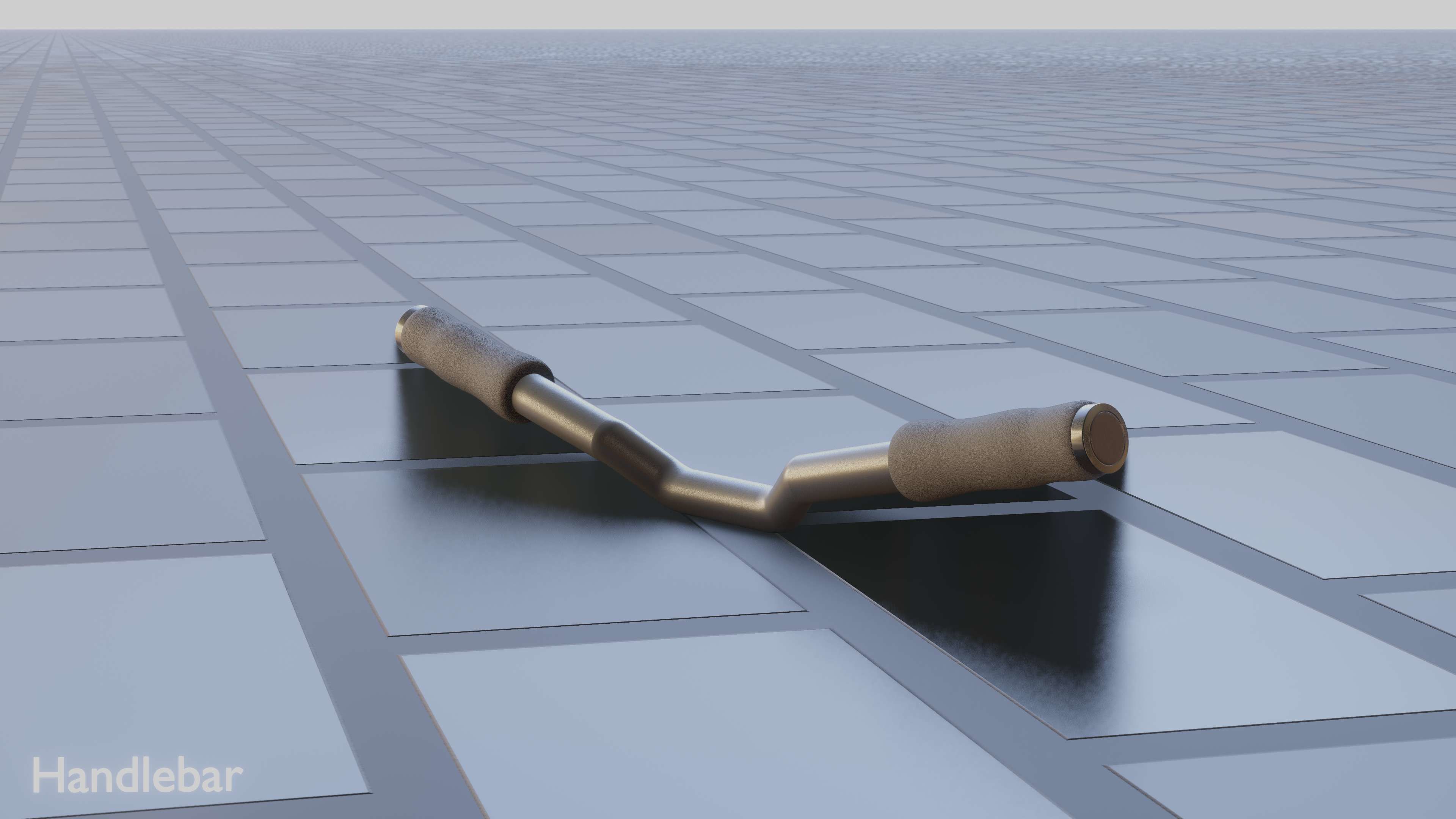 EScooter Handlebar with procedural PBR material setup 3D model CGTrader
