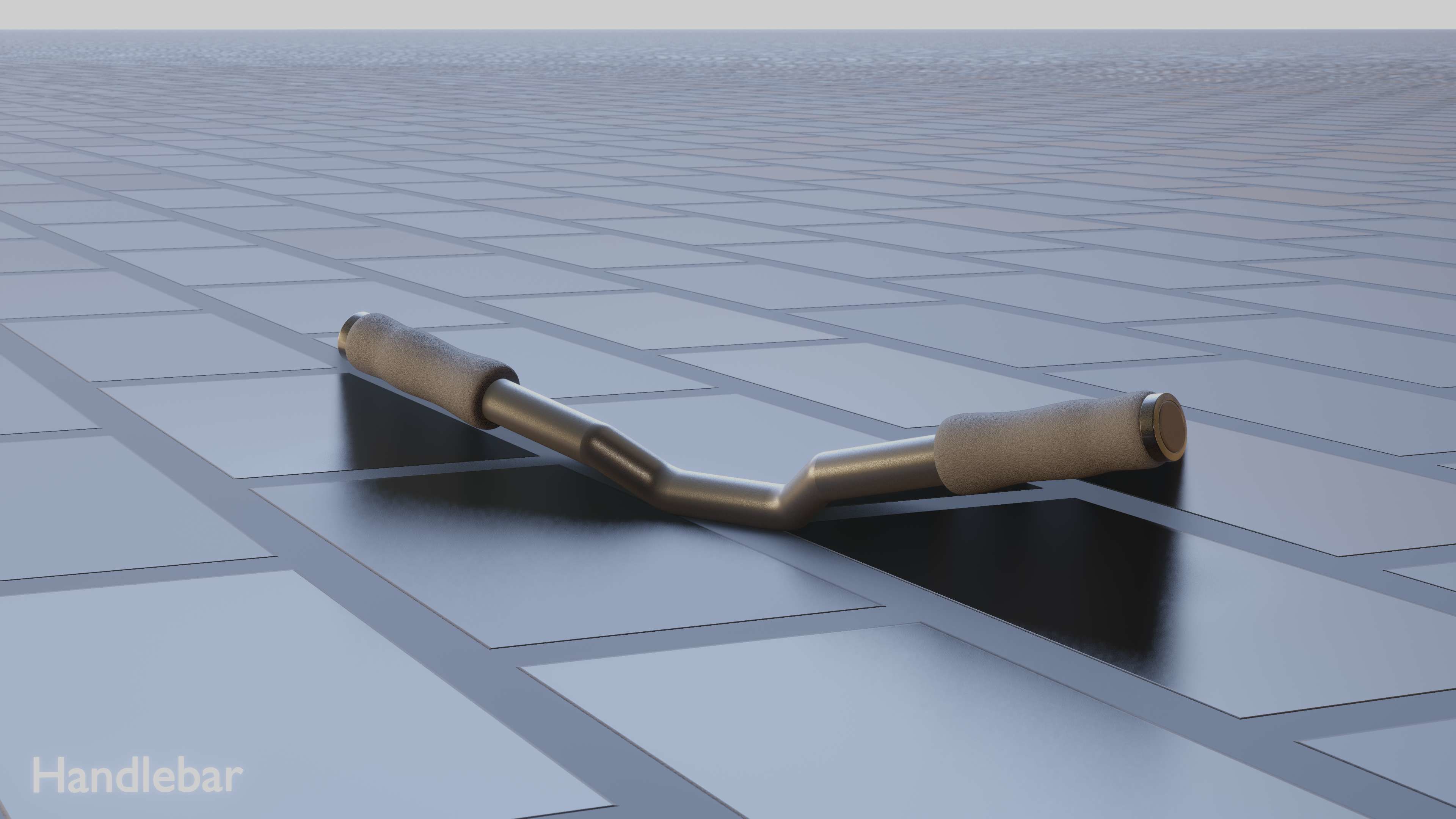 EScooter Handlebar with procedural PBR material setup 3D model CGTrader