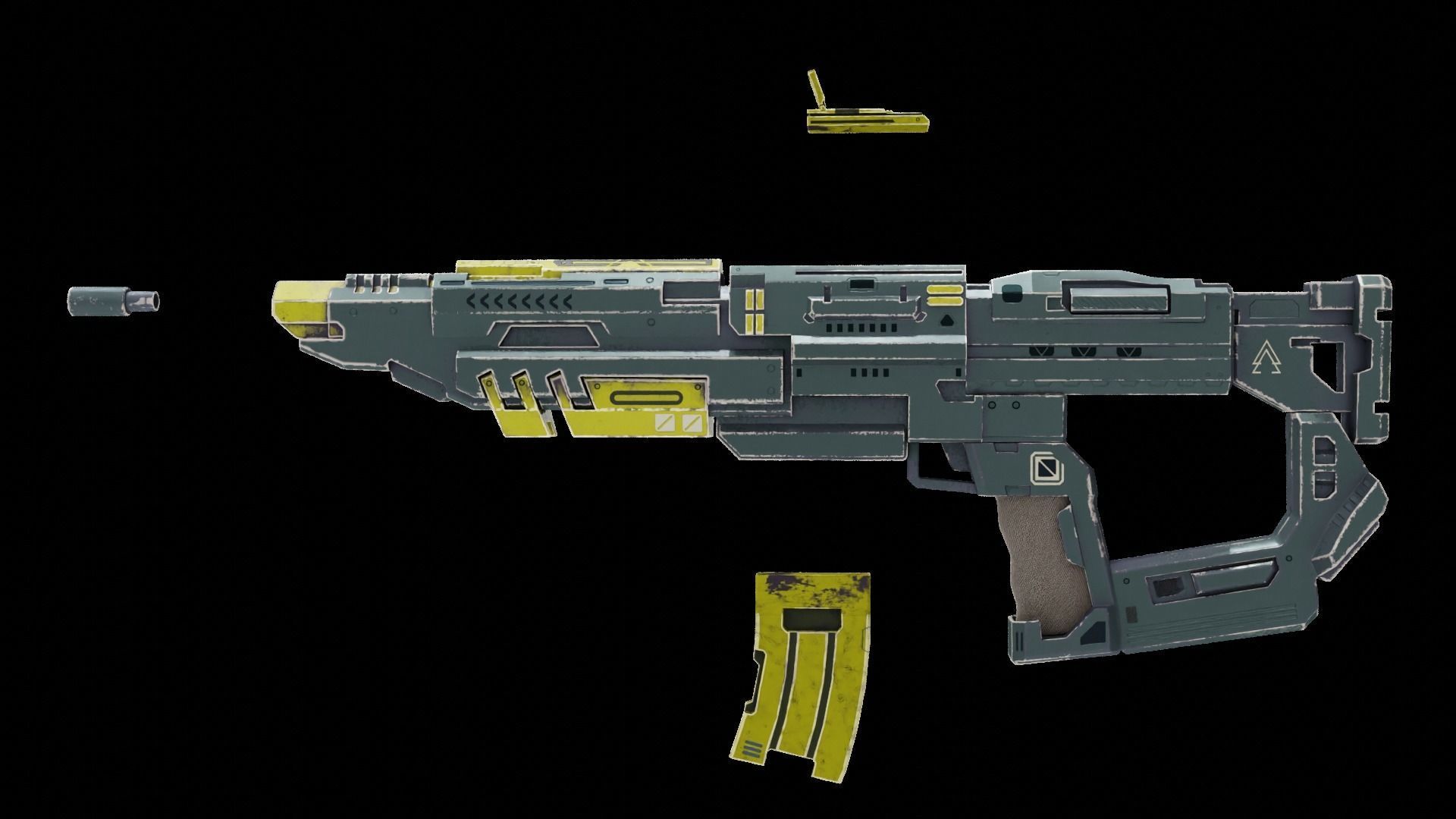 Mkx Rig Models 3D model Sci-Fi Rifle - AR MKX IV VR / AR / low-poly | CGTrader
