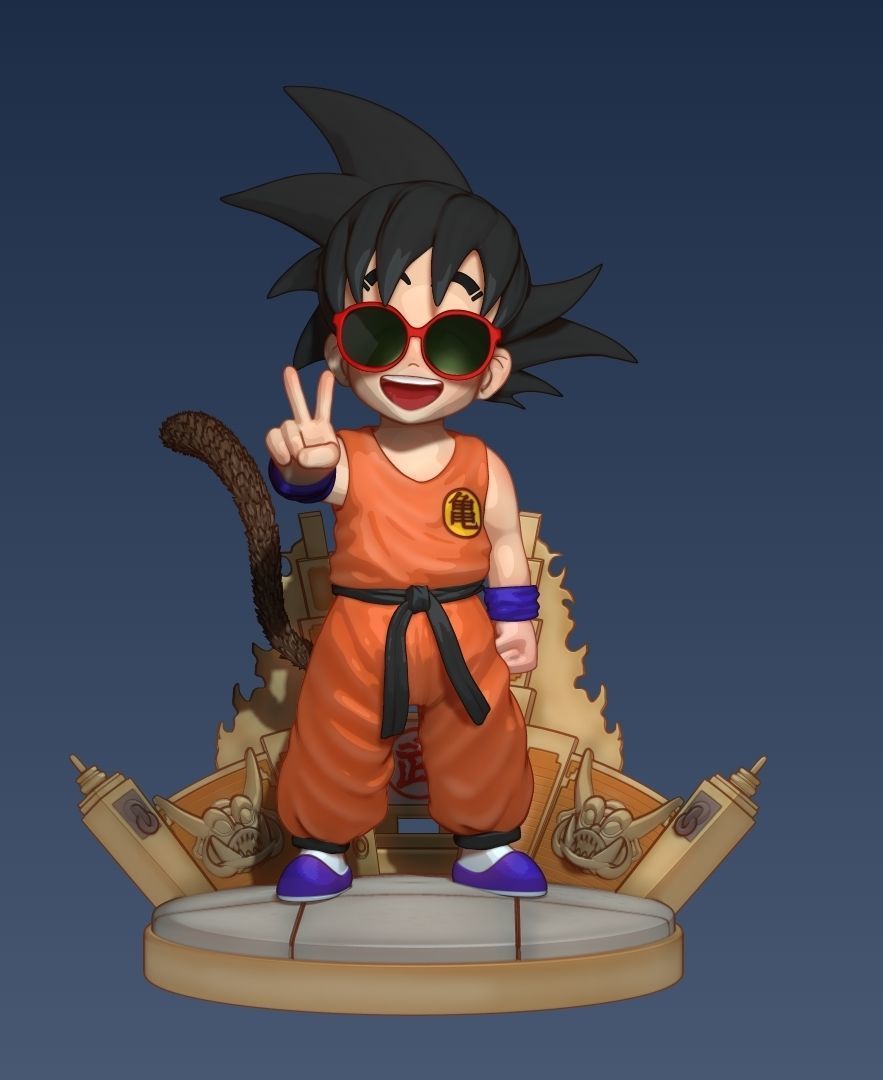 Goku with Master Roshis glasses 3D model 3D printable | CGTrader