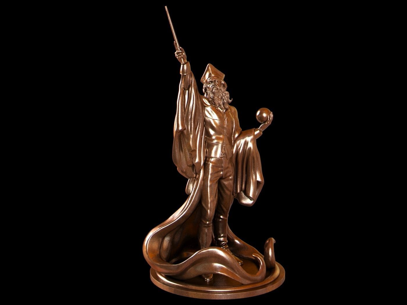 Wizard statue 3D model 3D printable CGTrader