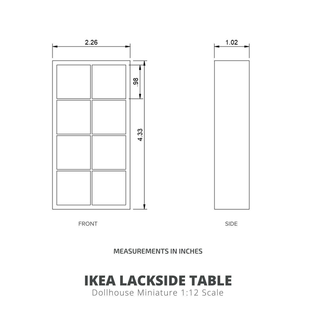 IKEA INSPIRED FLYSTA SHELF UNIT MINIATURE 3D model 3D printable CGTrader