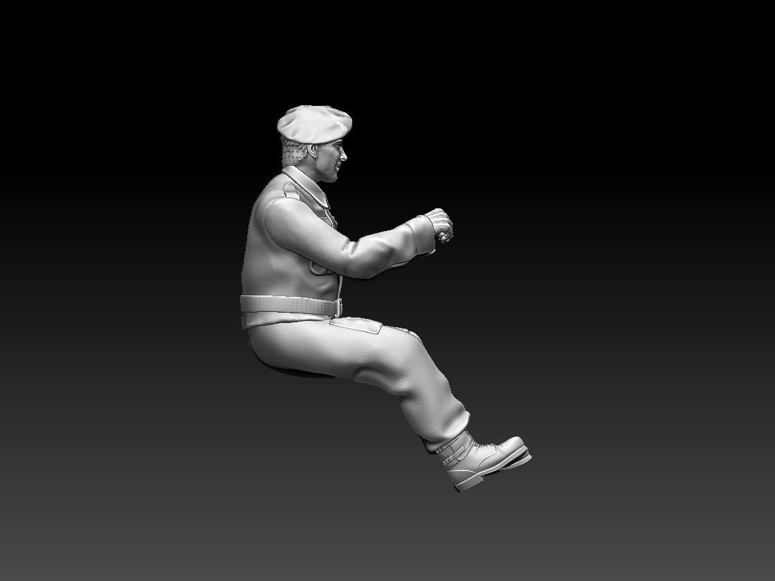 British soldier driver 3D model 3D printable CGTrader